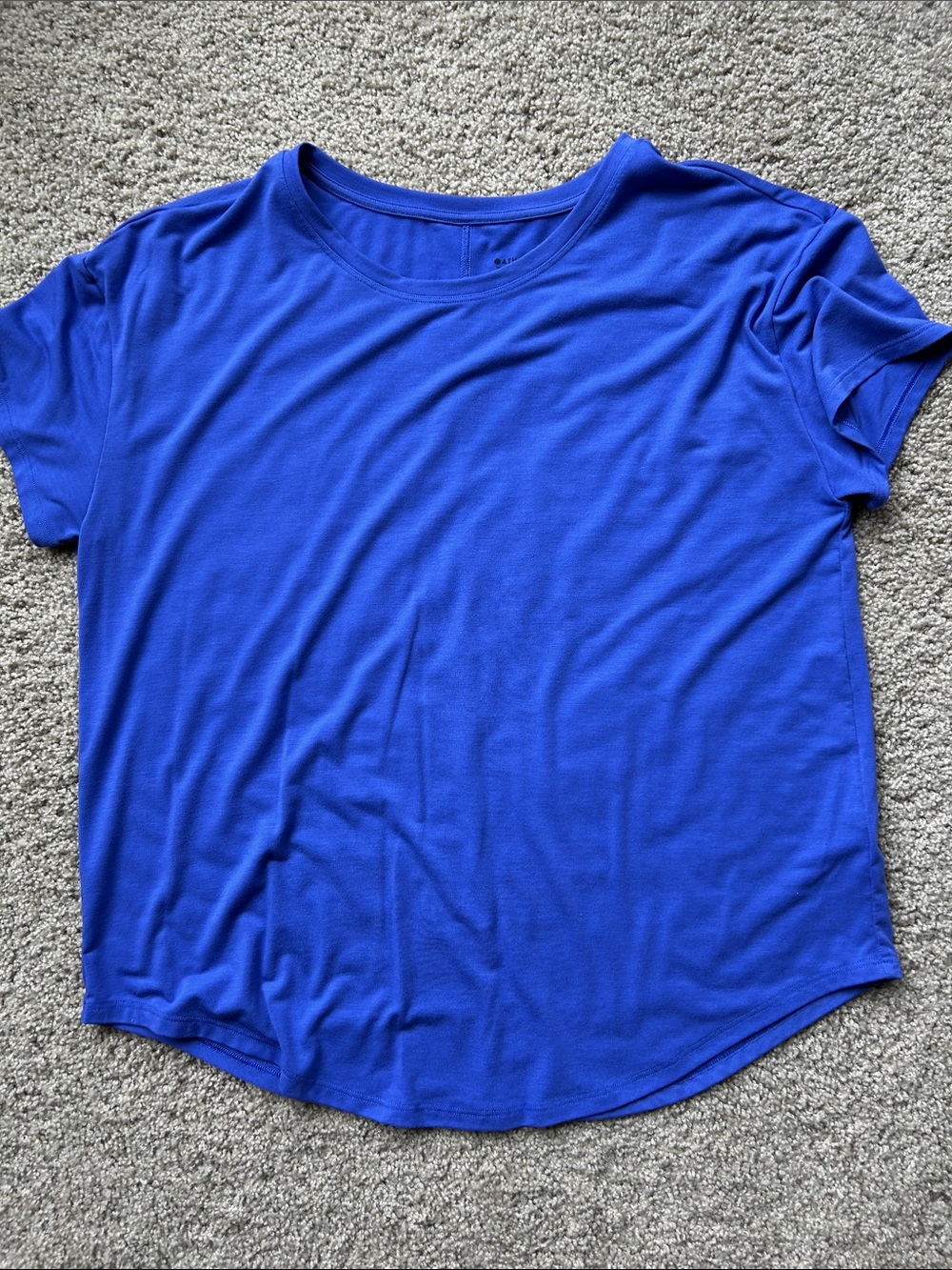 Athleta Short-Sleeve Crew Tee - Cobalt Blue